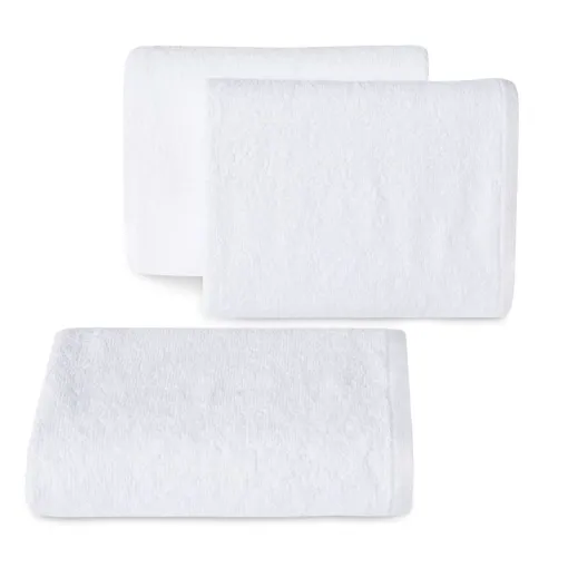 Ręcznik bawełniany gładki biały R46-01