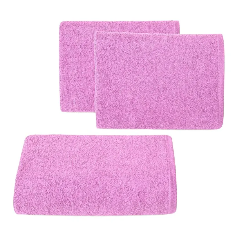 Ręcznik bawełniany gładki różowy R46-12