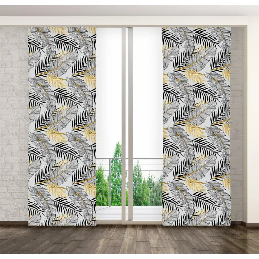 Zasłona panelowa z nadrukiem w liście palmy i bananowca ZPMD-081 Mariall