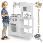 Kuchnia drewniana dla dzieci biała JS-7835