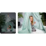 Namiot tipi dla dzieci ze światełkami w miętowe gwiazdki JS-740004
