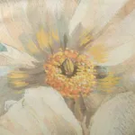 Koc bawełniano-akrylowy z kwiatowym nadrukiem K148-A