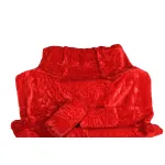 Komplet tłoczonych narzut na kanapę i fotele czerwony KTF-15