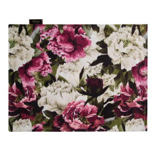 Serwetka dekoracyjna welwetowa w kwiaty OIU-01