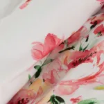 Pościel z satyny bawełnianej z nadrukiem w barwne kwiaty PTE-89