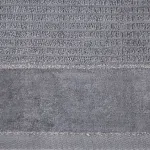 Ręcznik bawełniany z welurową bordiurą grafitowy R166-05