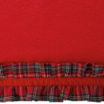 Ręcznik świąteczny bawełniany z falbaną w kratę R167-01