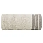 Ręcznik bawełniany z żakardową bordiurą beżowy R170-03