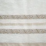 Ręcznik bawełniany z żakardową bordiurą kremowy R171-01