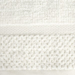 Ręcznik bawełniany z ryżową bordiurą kremowy R172-01