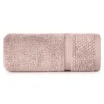 Ręcznik bawełniany z ryżową bordiurą pudrowy R172-05