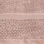 Ręcznik bawełniany z ryżową bordiurą pudrowy R172-05