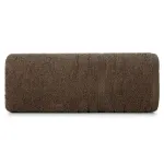 Ręcznik bawełniany brązowy z ozdobną bordiurą R174-09