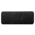 Ręcznik bawełniany czarny z ozdobną bordiurą R174-10