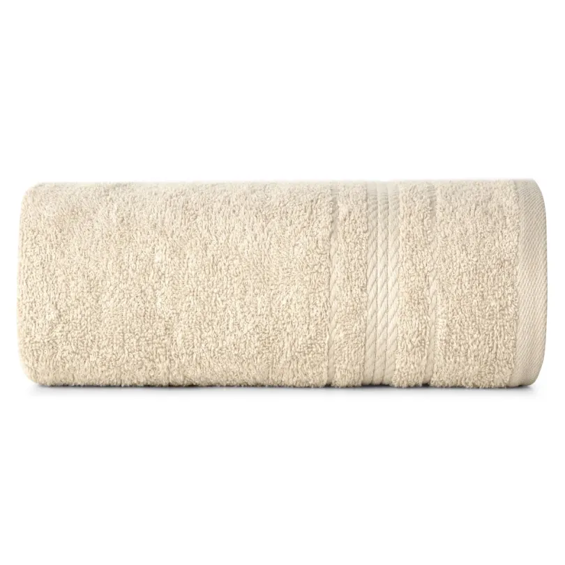Ręcznik bawełniany beżowy z ozdobną bordiurą R174-03