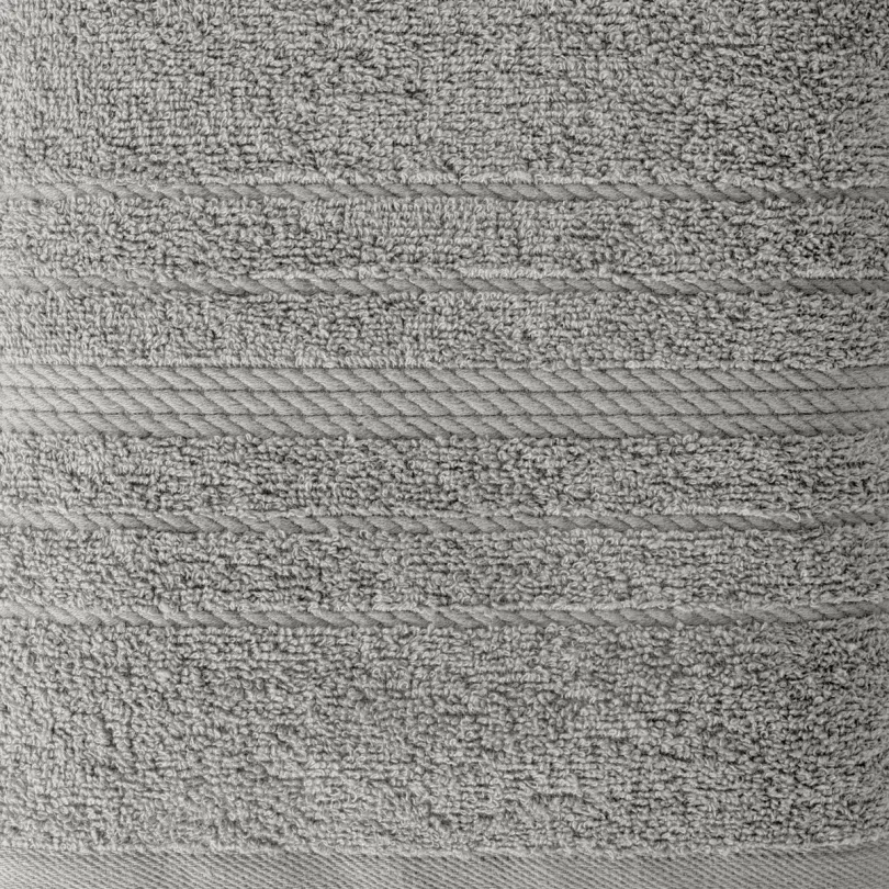 Ręcznik bawełniany srebrny z ozdobną bordiurą R174-04