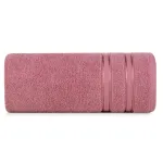 Ręcznik bawełniany pudrowy z ozdobną bordiurą R175-10