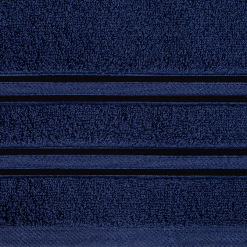 Ręcznik bawełniany niebieski z ozdobną bordiurą R175-08