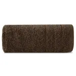 Ręcznik bawełniany brązowy z ozdobną bordiurą R176-09