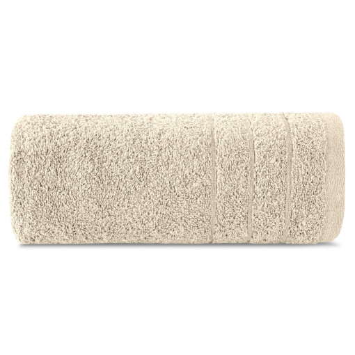 Ręcznik bawełniany beżowy z ozdobną bordiurą R176-03