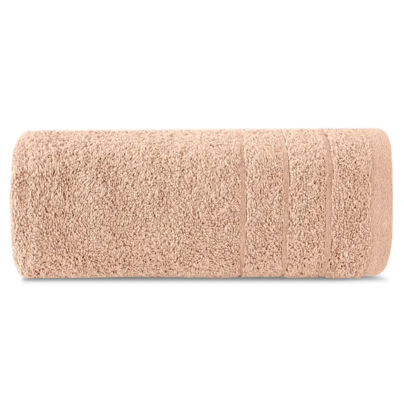 Ręcznik bawełniany pudrowy z ozdobną bordiurą R176-06