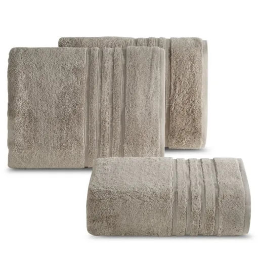 Ręcznik bawełniany z bordiurą beżowy R179-02