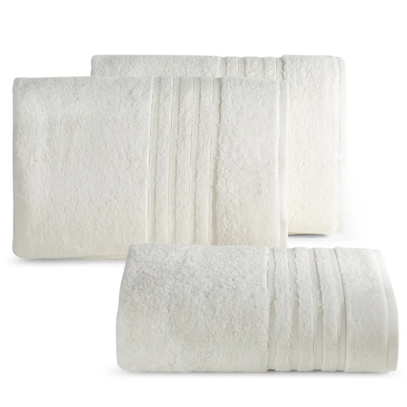 Ręcznik bawełniany z bordiurą kremowy R179-01