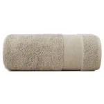 Ręcznik bawełniany z ozdobną bordiurą beżowy R180-02