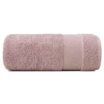 Ręcznik bawełniany z ozdobną bordiurą różowy R180-07