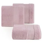 Ręcznik bawełniany z ozdobną bordiurą różowy R180-07