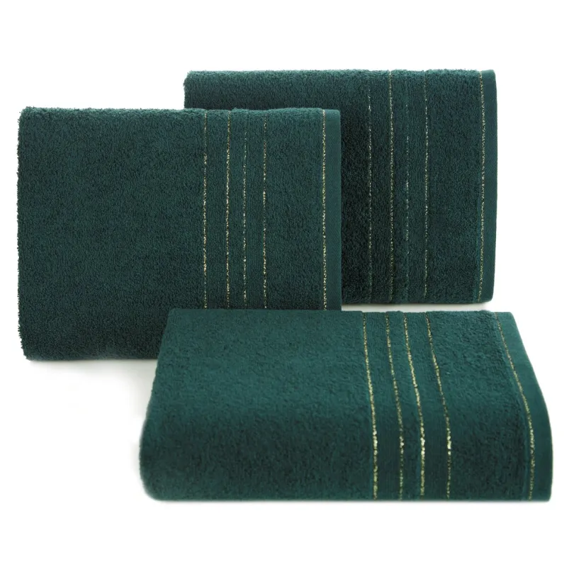 Ręcznik bawełniany z bordiurą zdobioną błyszczącą nicią R197-09