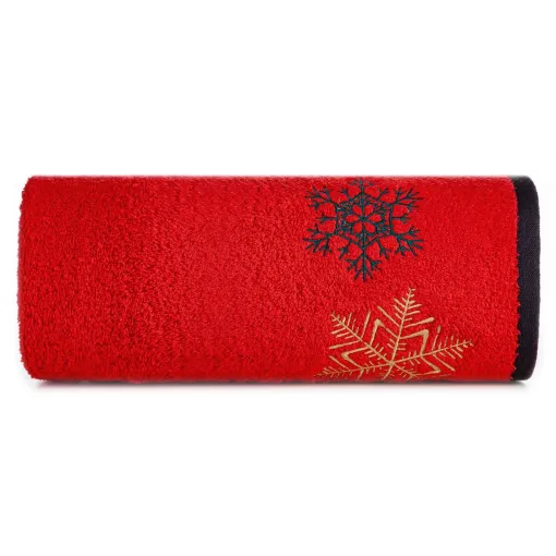 Ręcznik świąteczny zdobiony płatkami śniegu R200-02