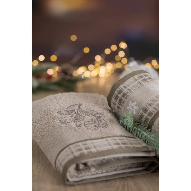 Ręcznik świąteczny z żakardową bordiurą R202-01