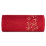 Ręcznik świąteczny z wyhaftowaną śnieżynką i dżetami R203-08