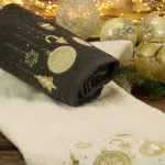 Ręcznik świąteczny z haftem i dżetami R203-14