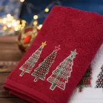 Ręcznik świąteczny z aplikacją i dżetami R203-06