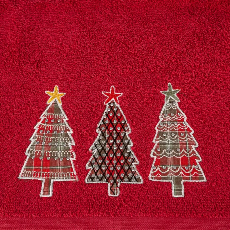 Ręcznik świąteczny z aplikacją i dżetami R203-06