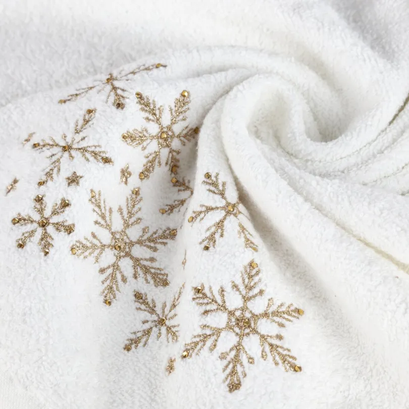 Ręcznik świąteczny z wyhaftowaną śnieżynką R203-07