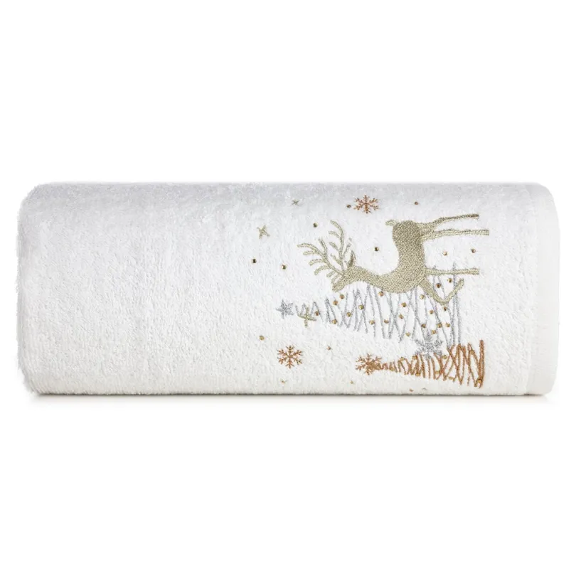 Ręcznik świąteczny z haftem i dżetami R203-15