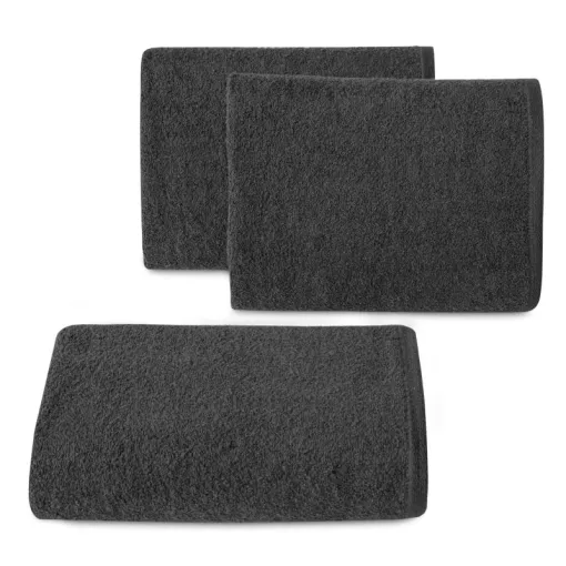 Ręcznik bawełniany gładki czarny R46-18