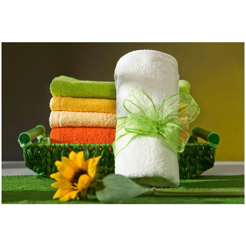 Ręcznik bawełniany gładki zielony R46-09