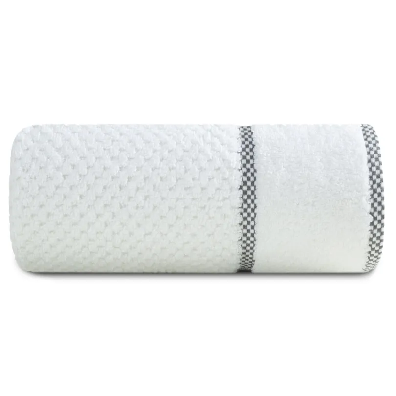 Ręcznik bawełniany z tłoczeniem w krateczkę i bordiurą R96-14