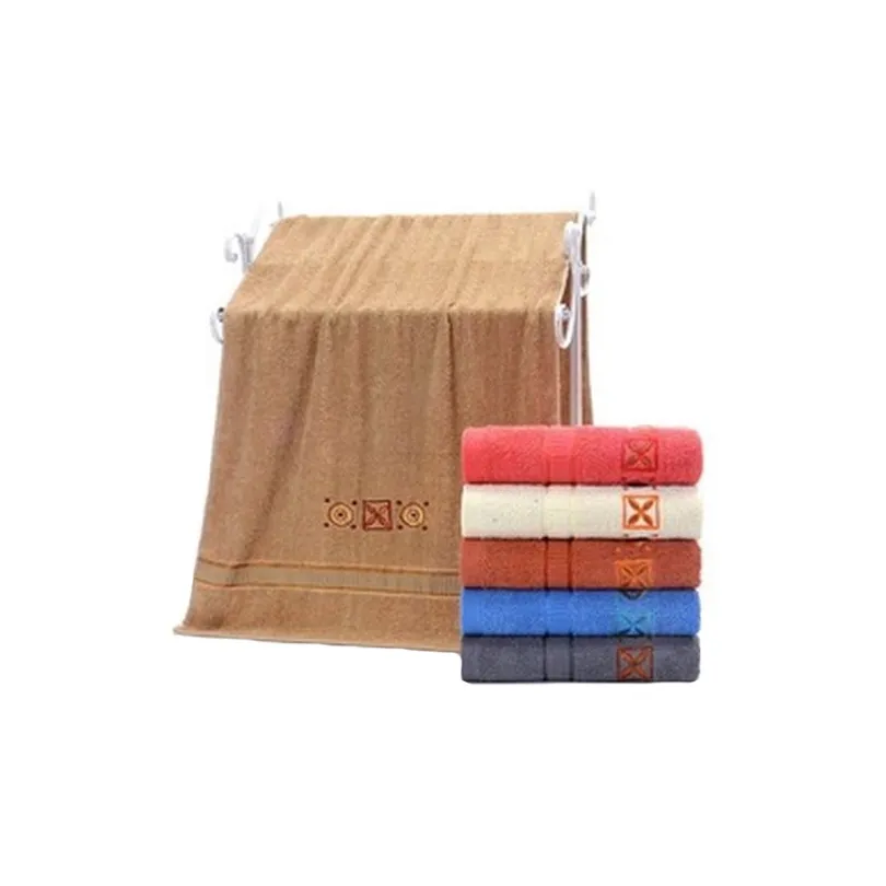 Ręcznik bawełniany ceglasty z ozdobną bordiurą RGJ-04