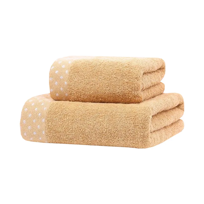 Ręcznik bawełniany karmelowy z ozdobną bordiurą RGK-03