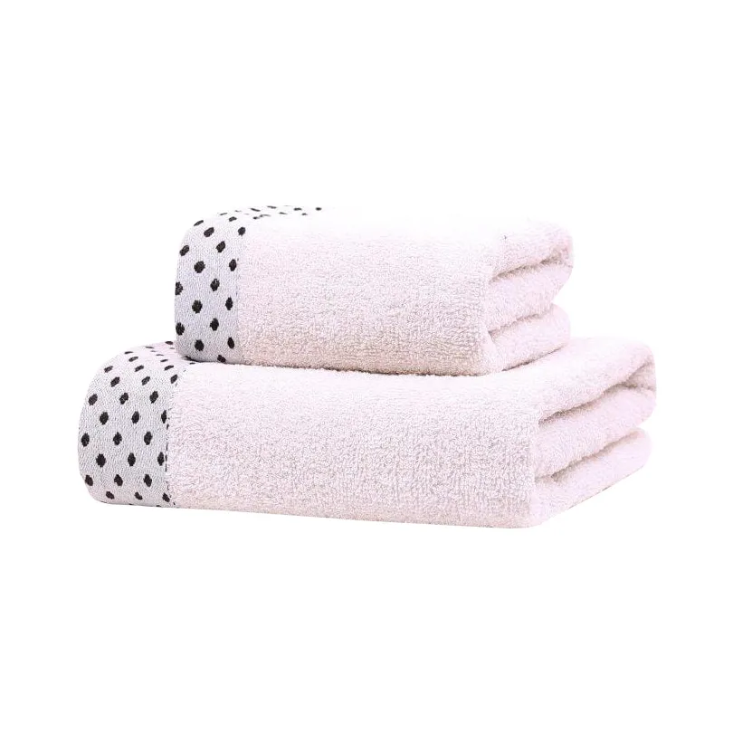 Ręcznik bawełniany biały z ozdobną bordiurą RGK-04
