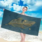 Ręcznik plażowy złoty liść RPG-138