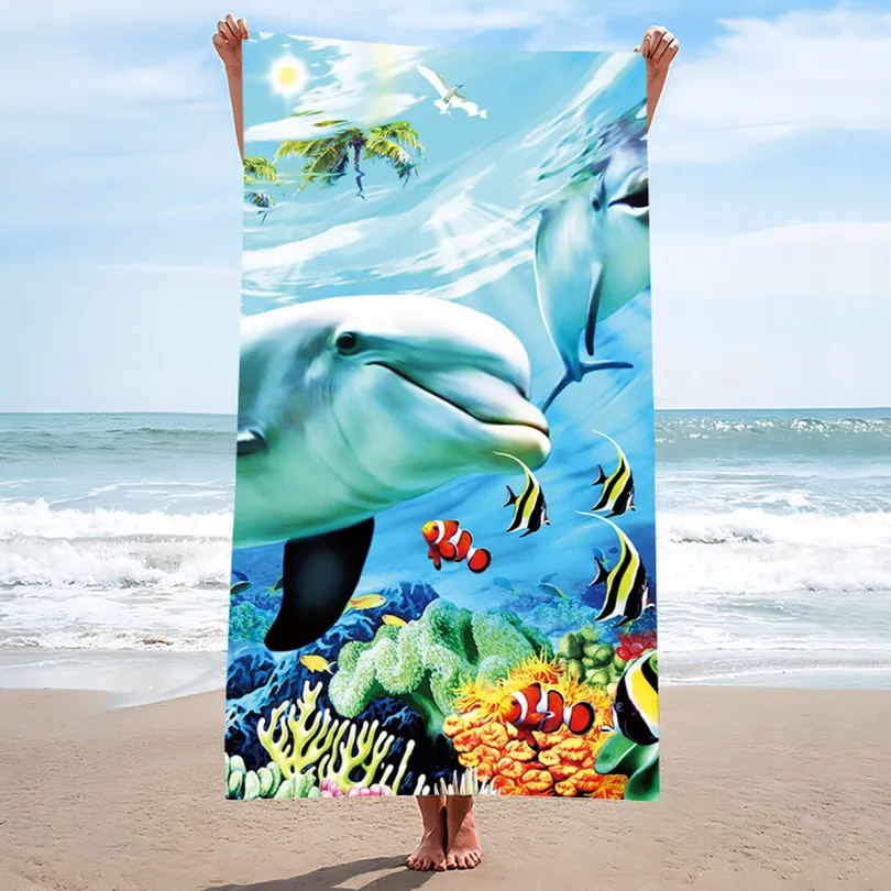 Ręcznik plażowy z delfinami RPG-123