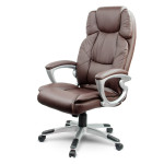 Fotel biurowy skórzany Sofotel EG-227 brązowy
