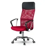 Fotel biurowy z mikrosiatki Sofotel Sydney czerwony