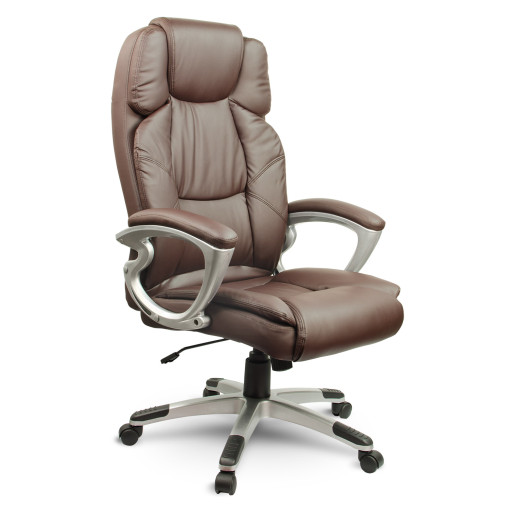 Fotel biurowy skórzany Sofotel EG-227 brązowy